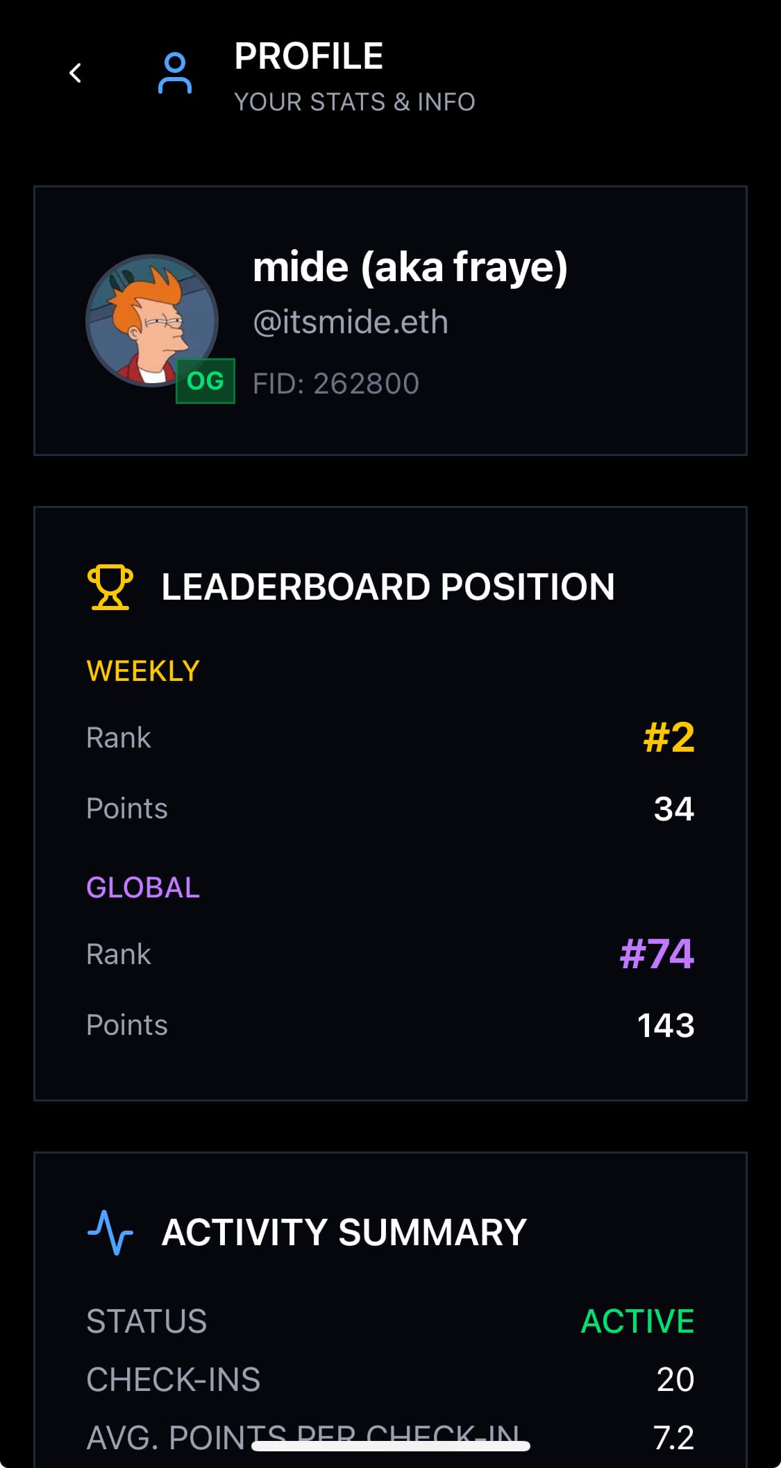 2. Explore your profile